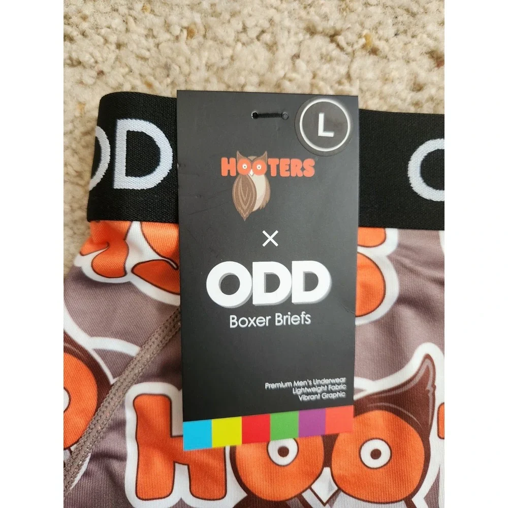 NWT MENS STAND OUT‎ BE ODD HOOTERS BOXER BRIEF SIZE L (36/38)